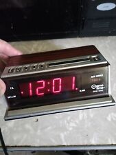 Cosmo Woodgrain Digital LED Alarm Clock Model E - 905A Nostalgia Retro Time picture