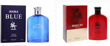 2pcs DOUBLE BLUE RED Cologne Perfume  for Men EDT 3.3 oz  Spray Fragrance picture