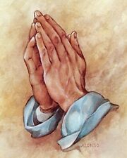 Catholic print picture- PRAYING HANDS 4   -   8