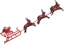 Oasis Supply Santa on Sleigh with Reindeer Christmas Cake Decoration Topper picture
