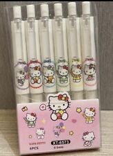 Hello Kitty Cute Kitty 6 Pcs Set Push Pens  Soft Hold 0.5mm Writing Pens New picture