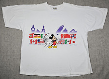 Vintage Walt Disney World Epcot T Shirt 2XL XXL Mickey Mouse Double Sided Y2K picture