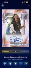 Topps Chrome Disney Collect 2026 Jack Sparrow Johnny Depp Auto Legendary picture