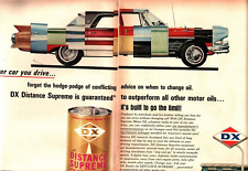Vintage 1964 Magazine Ad Sunray DX Distance Supreme Motor Oil Can 1960s 2 pages picture