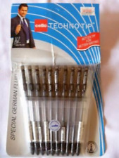 1 X 10  Technotip PEN Top Ball Point 0.6 Mm Smooth Writing Black Brand Ad by Ind picture