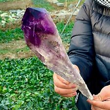 Random Natural Amethyst Quartz Crystal Single-End Terminated Wand Point Healing picture