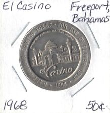50 Cent Gaming Token from 1968 from El Casino in Freeport, Grand Bahama Island picture