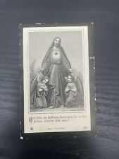 Antique Catholic Prayer Card Religious Collectible 1890's Holy Card. Heart Jesus picture