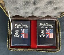 (2) Sealed Psycho Bunny card decks with case. Excellent condition picture