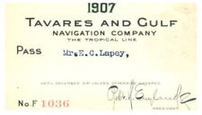 PASS Tavares & Gulf Navigation Co. The Tropical Line  1907  E.C.  Lapey picture