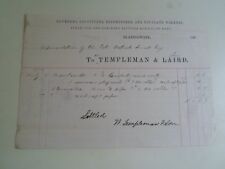 Victorian Invoice TEMPLEMAN & LAIRD, Blairgowrie Dated 1870             §JW5 picture