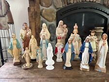 Vintage Large Lot Of  Virgin Mary Statue Figurine Madonna Mother Jesus Religious picture