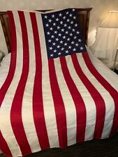 Vintage-American Flag-Best 100% Bunting Cotton Valley Forge USA Veteran’s Estate picture