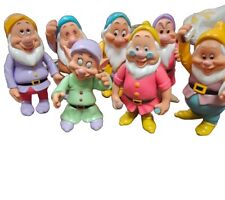 Lot of All 7 Vintage Disney Snow Whites Seven Dwarfs 6” Vinyl Figures MATTEL picture