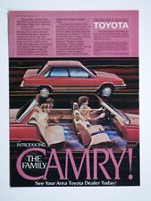 1983 Toyota Camry Vintage Red Original Print Ad 8.5 x 11