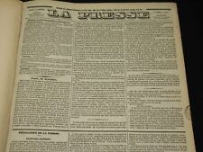 1839 JANUARY-JUNE LA PRESSE FRENCH NEWSPAPER BOUND VOLUME - SCIENCE - KD 1279H picture