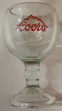 Vintage Coors Large Heavy Fishbowl Stemmed Goblet Drinking Glass 7 1/2