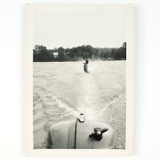 Falling Water Ski Man Photo 1950s Boat Motor Skiing Accident Snapshot Art C1766 picture
