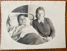 Beautiful man and woman in bed Vintage photo picture