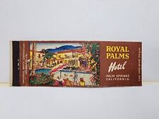 Vintage Matchbook Cover - ROYAL PALMS HOTEL - Palm Springs CA Full Length Book picture