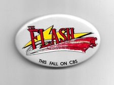 The FLASH Pin Back THIS FALL ON CBS 1990 TV Series DC COMICS Pin Button MINT picture