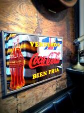 Genuine Coca-Cola Spanish pub mirror mirror made in USA #42d4b3 picture