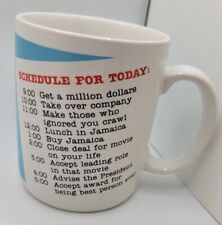 Vintage 1986 Hallmark Shoebox Greetings Coffee Mug Cup Schedule For Today picture