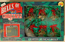 Working Vtg Mr. Christmas Bells Of Christmas 6 Brass Lighted 15 Songs Musical picture