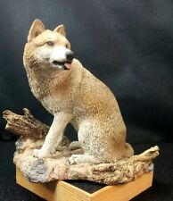 1994 Living Stone Wolf   The Sentry  Sculpure Large 8 In Tall Stunning Realism picture