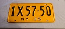 New York 1935 License Plate REFURBISHED  1X 57 50 picture
