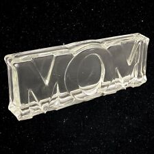 Vintage Fostoria Avon Exclusive Mom Paperweight Clear 2”T 6.25”W picture
