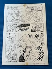 TINY TOONS original comic art DINOSAUR VS PLANE 1995 SIGNED PLUCKY BUSTER BABS picture