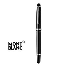 New Montblanc Meisterstuck Platinum Black Rollerball Pen with Leather case  picture