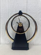 Vtg Rhythm Quartz Clock Desktop Mantle Moving Pendulum Japan 4RP703 See Video picture
