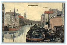 c1910s Ship Junk Houtgracht Canal Amsterdam Antique Unposted Postcard picture