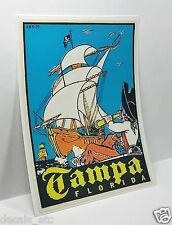 Tampa Florida Vintage Style Travel Decal / Vinyl Sticker, Luggage Label picture
