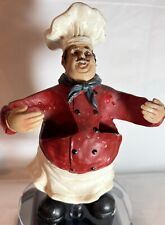 Vintage Chef Figure. Salt and Pepper Holder. 6in. Chubby Chef. Kitchen Decor picture