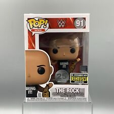 Funko Pop The Rock Belt Entertainment Earth Exclusive WWE 91 NIB w Protector picture