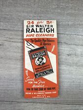 Vintage Sir Walter Raleigh Pipe Cleaner Pack Brown & Williamson Co Louisville KY picture