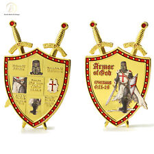 3D Knights Templar Gold Armor of God Eph. 6:11-18 Christian Coin picture