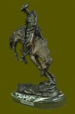 Frederic Remington Cowboy on Horse Rodeo Old West Western Bronze Sculpture Sale picture