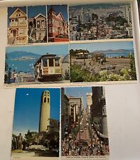 Vintage Lot Of 6 1970s San Francisco California Unused Color Photo Postcards picture