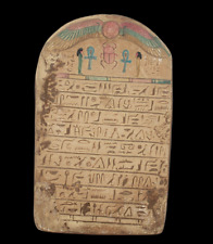 BOOK OF DEAD STELLA ANCIENT EGYPTIAN ANTIQUE Enique Old Egyptian Pharaonic Stela picture