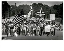 LG63 1977 Orig Phil Drake Photo JEWS & SUPPORTERS OF ISRAEL MARCH FREEDOM PARK picture