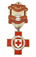 Vintage British Red Cross Society Proficiency Red Cross First Aid Badge Medal picture