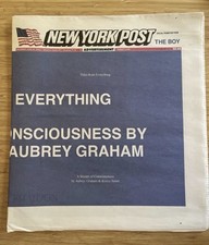 Drake Titles Ruin Everything New York Post Newspapers 6/24/23 RARE LIMITED RUN picture