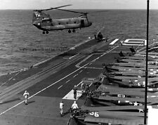 Boeing CH-47 Chinook evacuation of South Vietnam USS Hancock 8