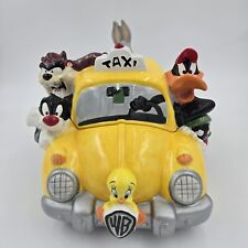 Vintage Warner Bros Looney Tunes Bugs Bunny Friends NYC Taxi Cab Cookie Jar 1998 picture