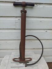 Vintage Hand Foot Tire Pump Wood Handle USA picture