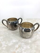 Vintage Keystonwear Silver Plated Sugar Bowl And Creamer Set picture